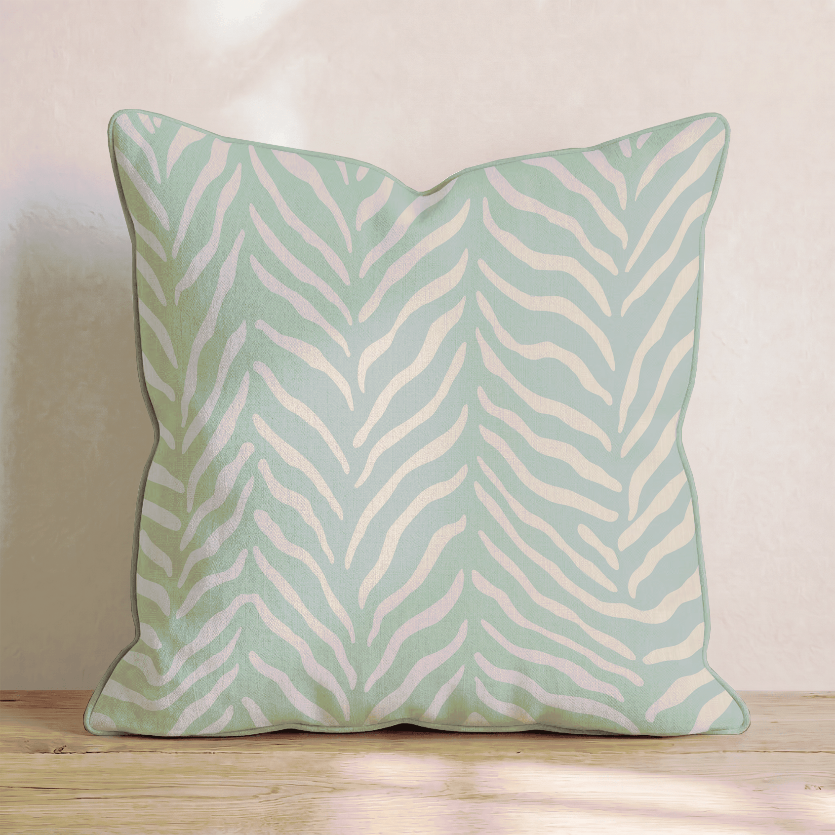 Wavy Zebra Stripes Throw Pillow - Hillcroft Home