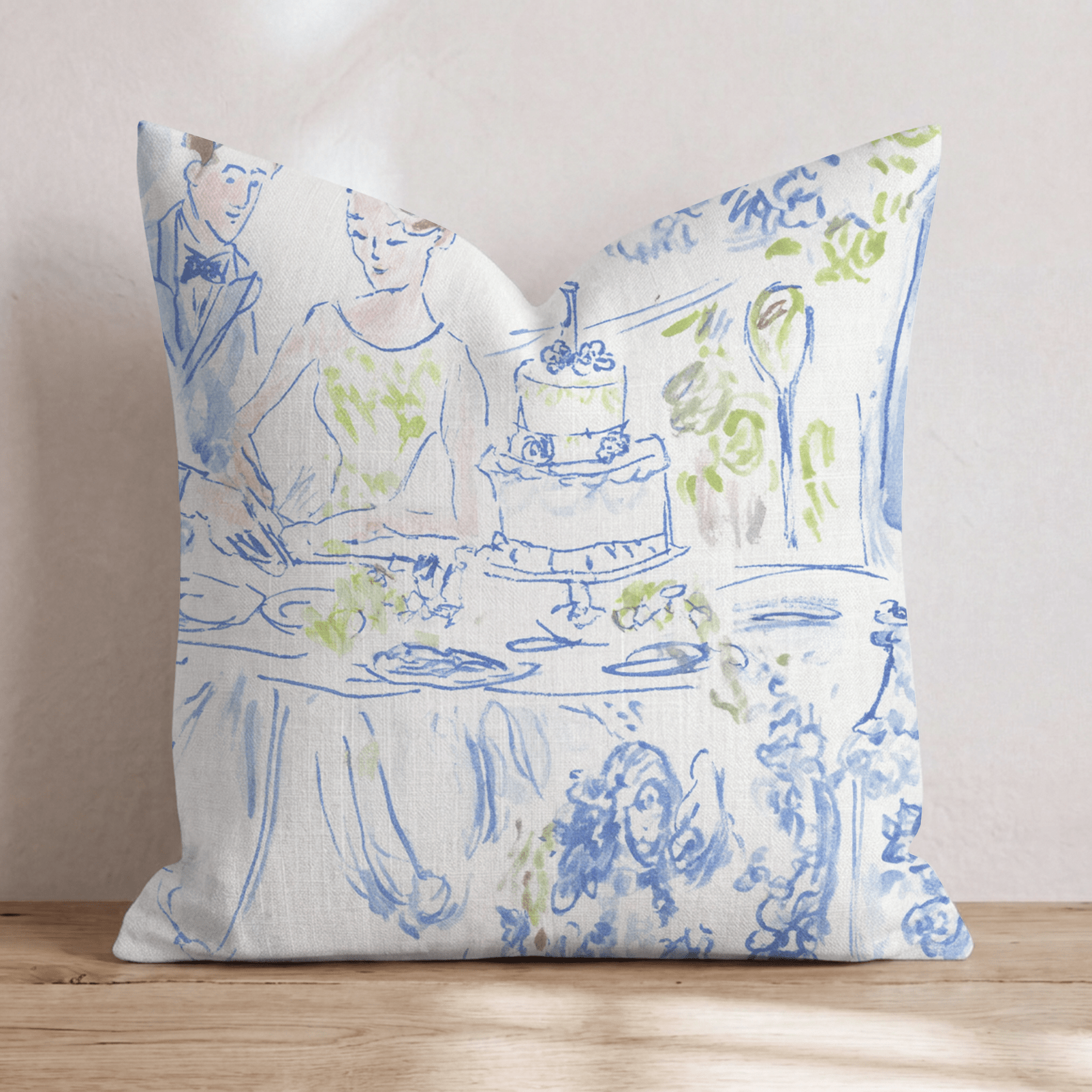Wedding Cake is Served Throw Pillow - Hillcroft Home
