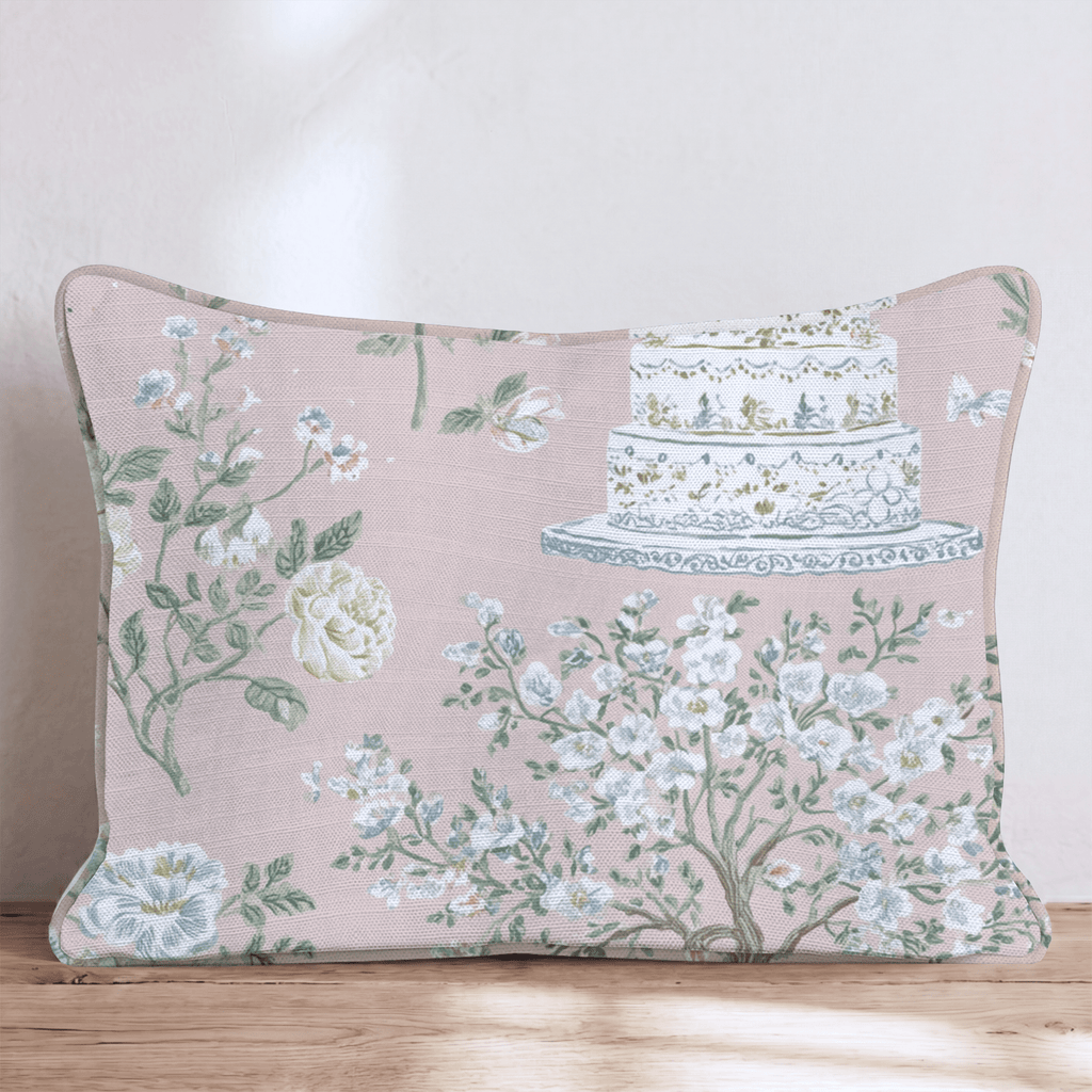 Wedding Cake Toile Throw Pillow - Hillcroft Home