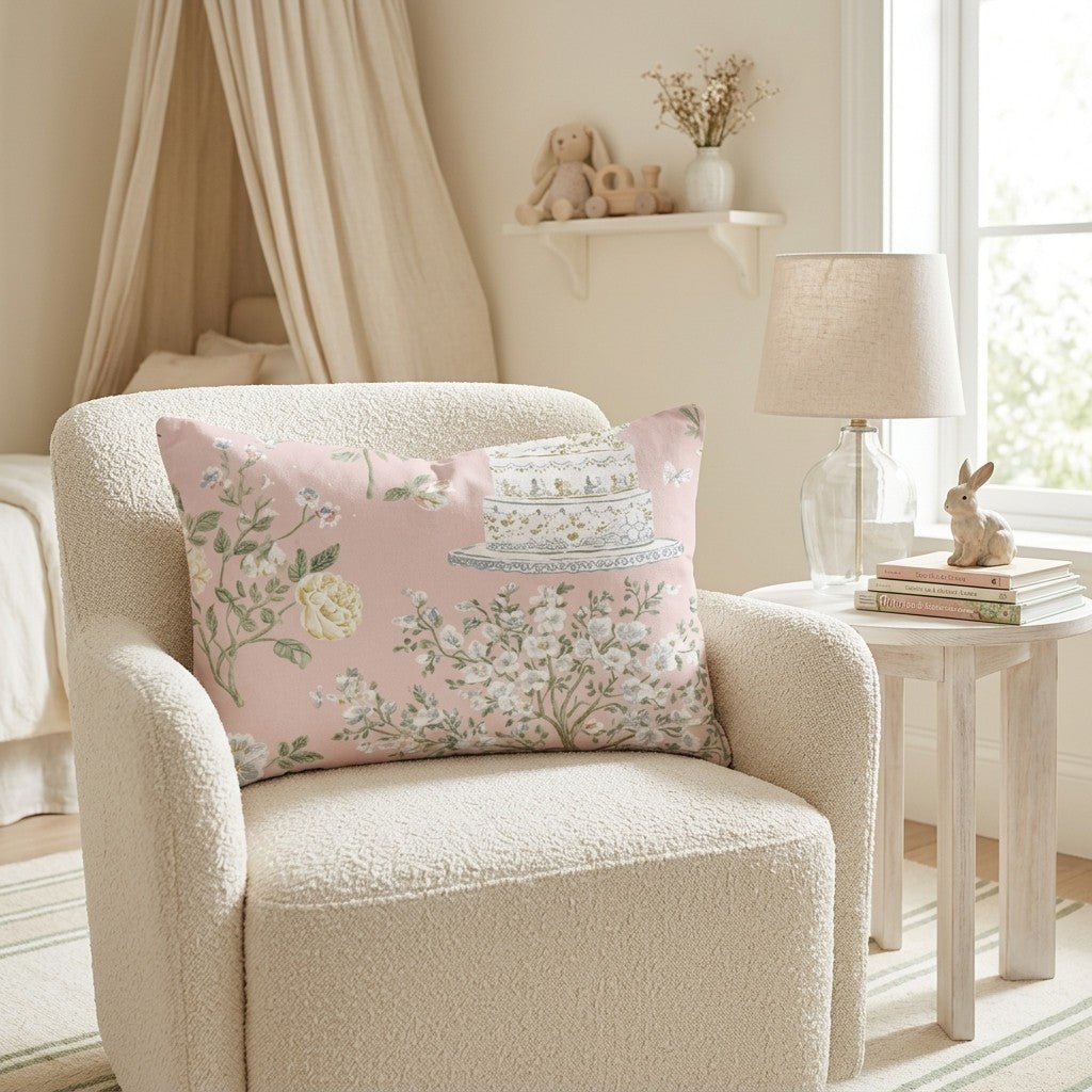 Wedding Cake Toile Throw Pillow - Hillcroft Home