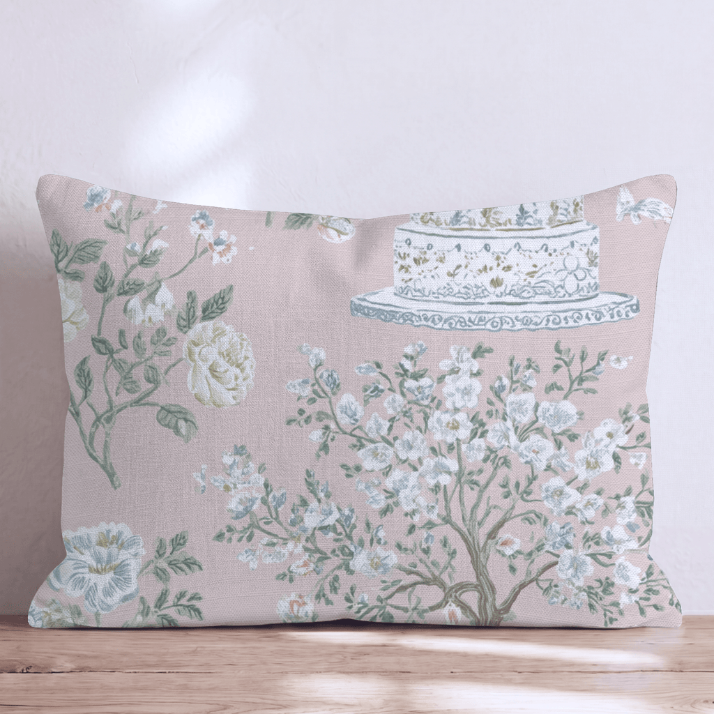 Wedding Cake Toile Throw Pillow - Hillcroft Home