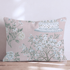 Wedding Cake Toile Throw Pillow - Hillcroft Home