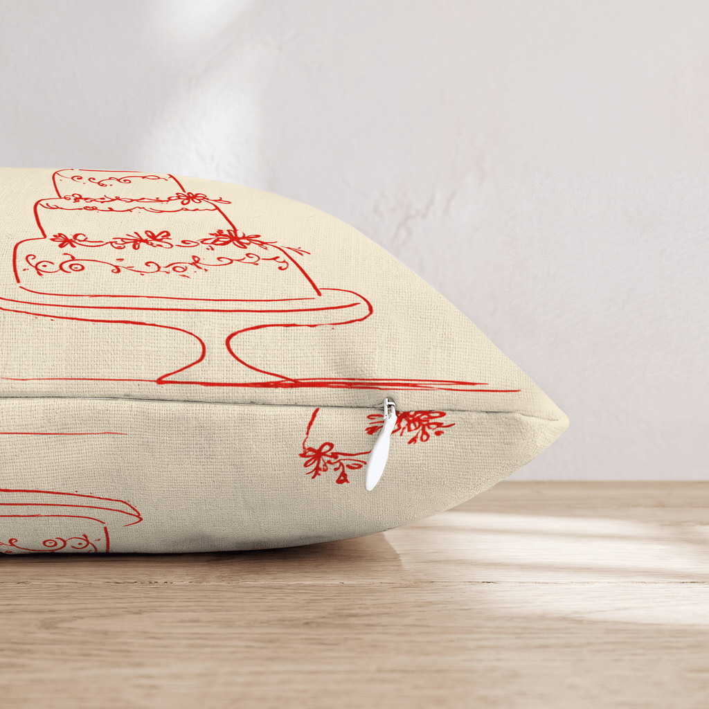 Wedding Sketches Throw Pillow - Hillcroft Home