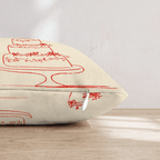 Wedding Sketches Throw Pillow - Hillcroft Home