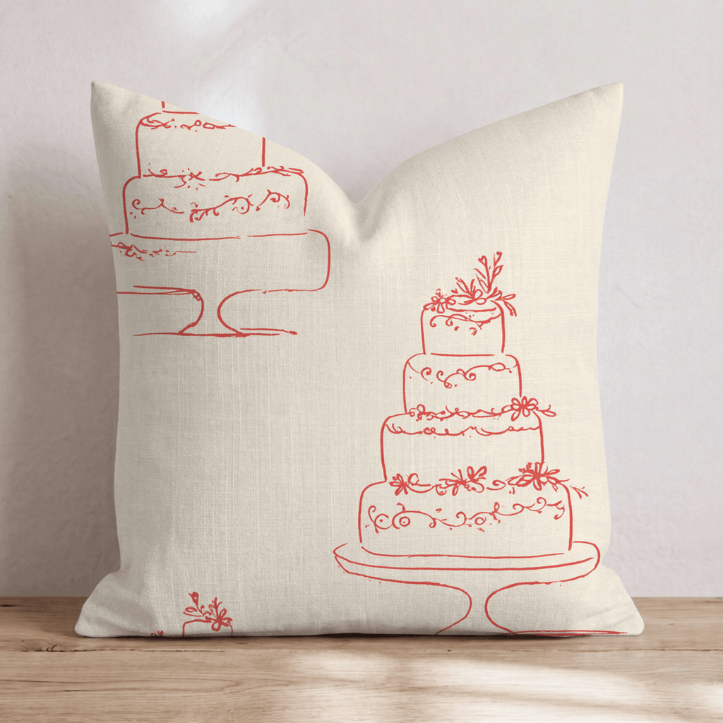 Wedding Sketches Throw Pillow - Hillcroft Home