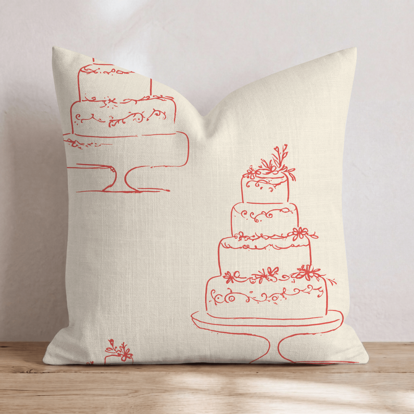 Wedding Sketches Throw Pillow - Hillcroft Home