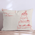Wedding Sketches Throw Pillow - Hillcroft Home