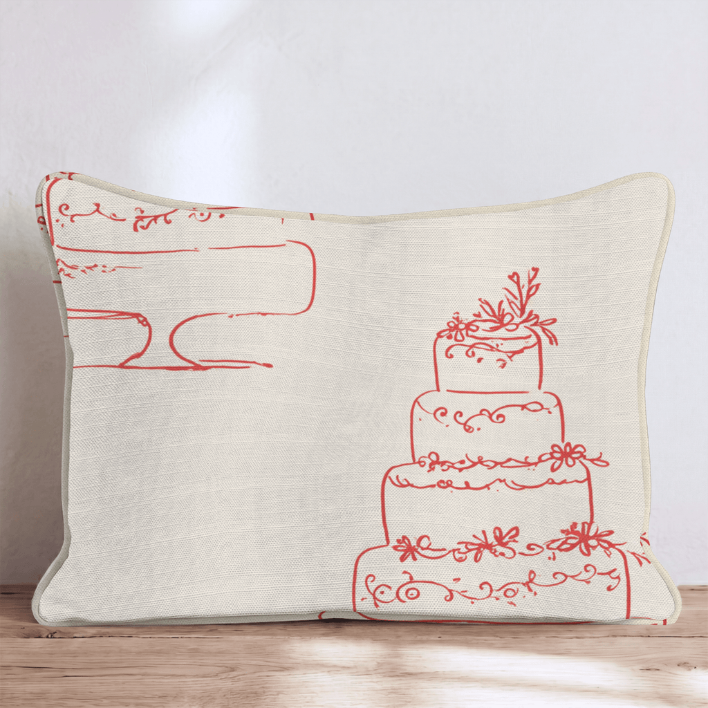 Wedding Sketches Throw Pillow - Hillcroft Home