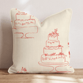 Wedding Sketches Throw Pillow - Hillcroft Home