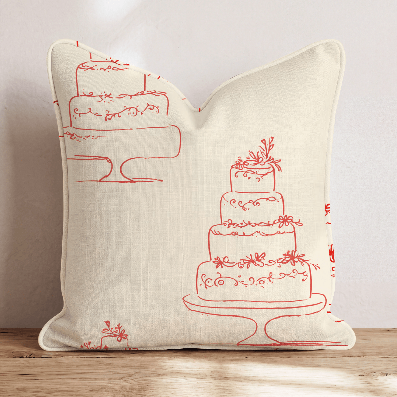 Wedding Sketches Throw Pillow - Hillcroft Home