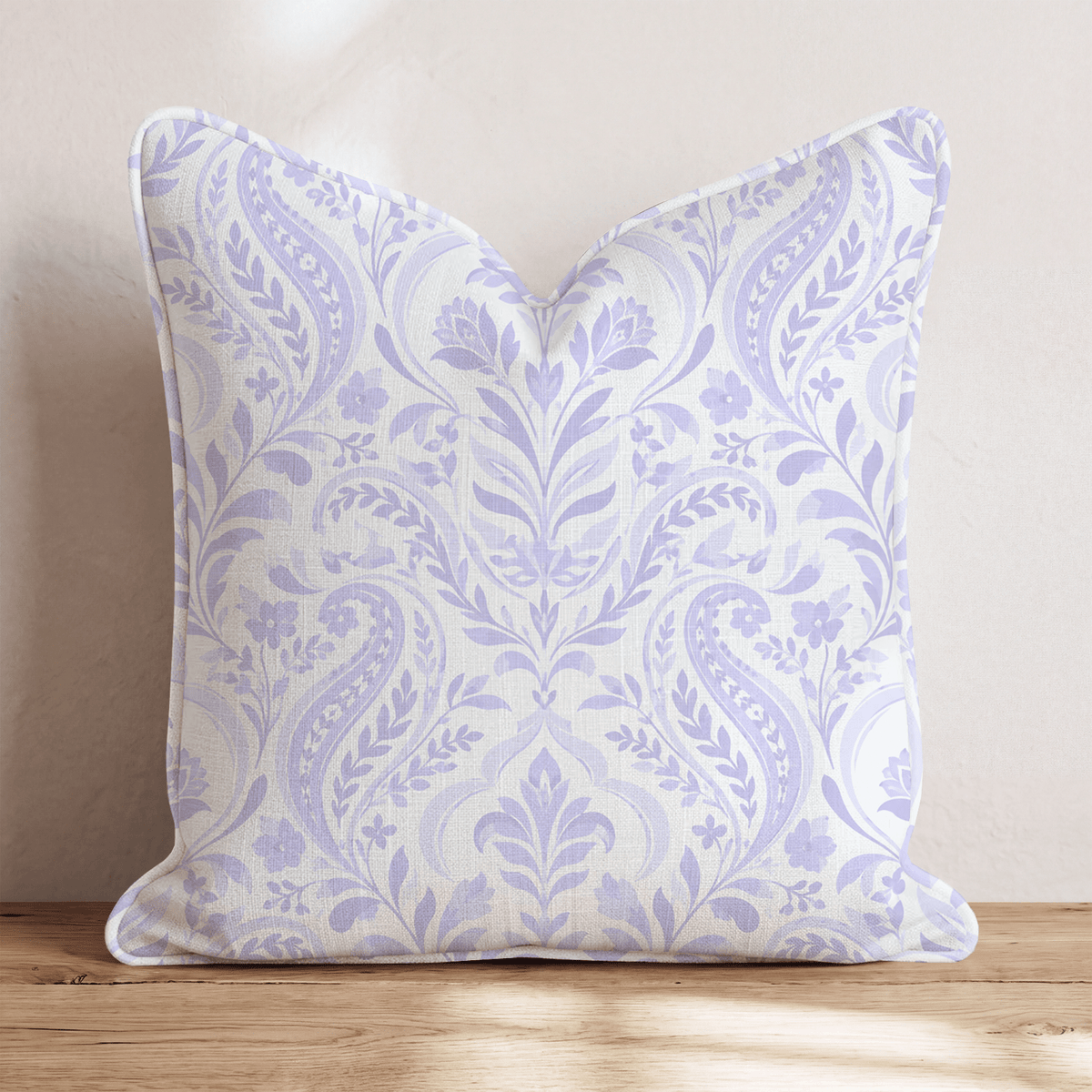 Wedgewood Vine Lilac Throw Pillow throw pillow - Hillcroft Home