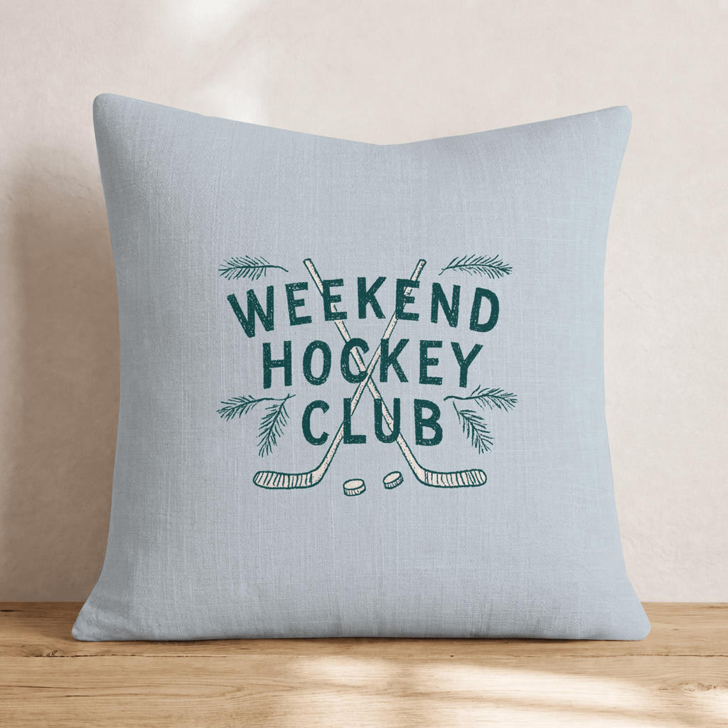 Weekend Hockey Club Throw Pillow - Hillcroft Home