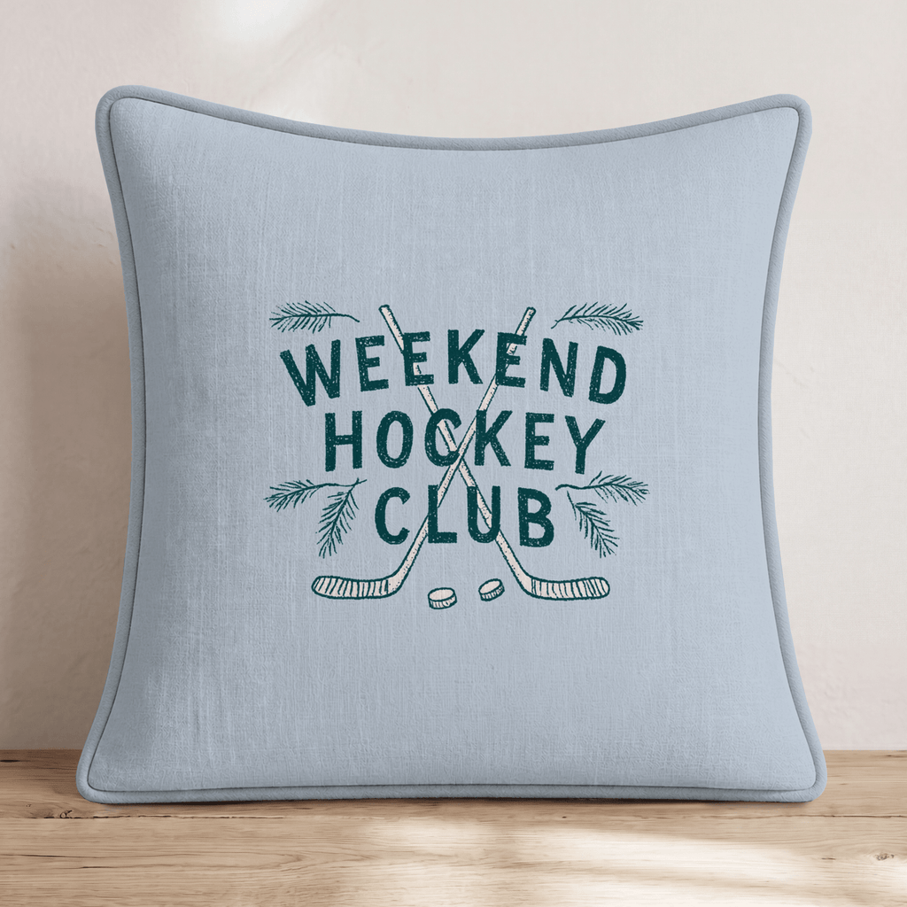 Weekend Hockey Club Throw Pillow - Hillcroft Home