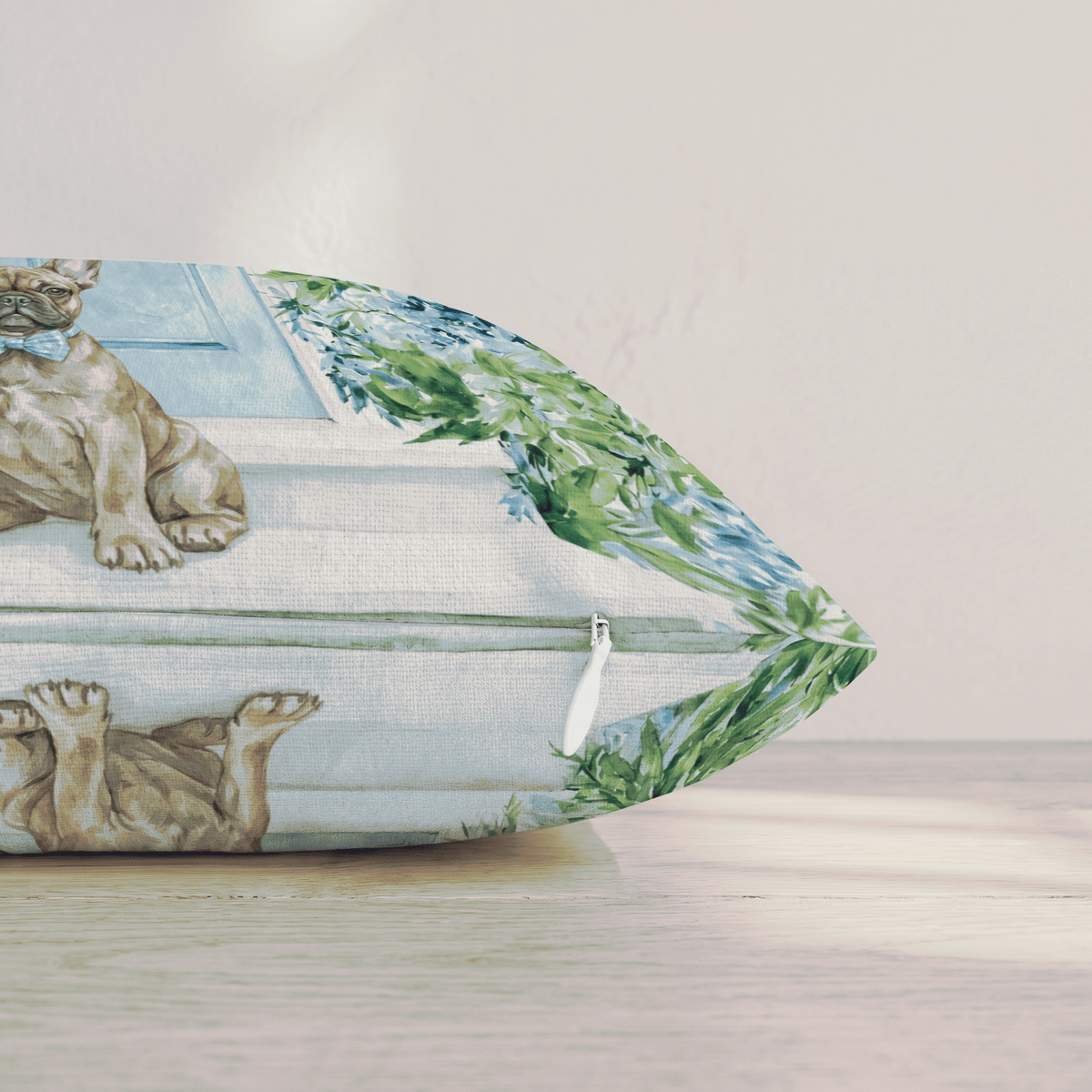 Welcome Home French Bulldog Throw Pillow throw pillow - Hillcroft Home