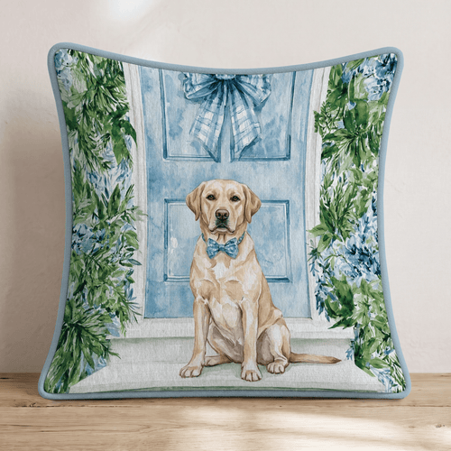 Welcome Home Labrador Retriever Throw Pillow - Hillcroft Home