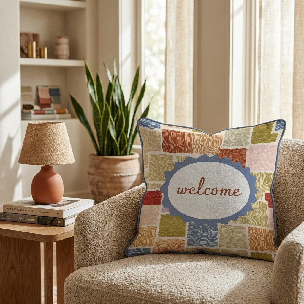 welcome Throw Pillow - Hillcroft Home
