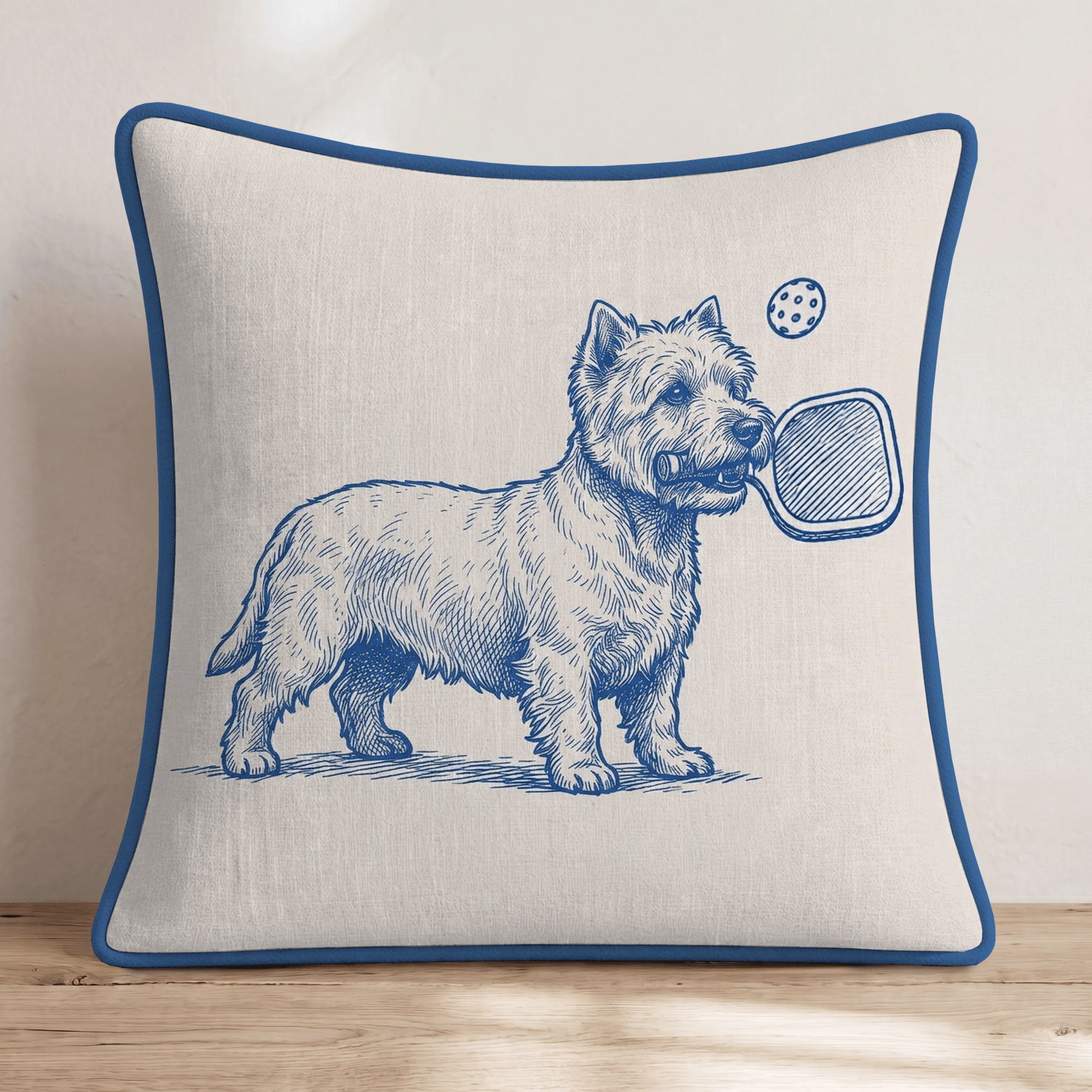 West Highland Terrier Pickleball Throw Pillow - Hillcroft Home