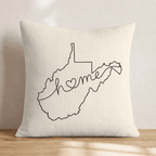 West Virgina Home Throw Pillow - Hillcroft Home