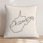 West Virgina Home Throw Pillow - Hillcroft Home