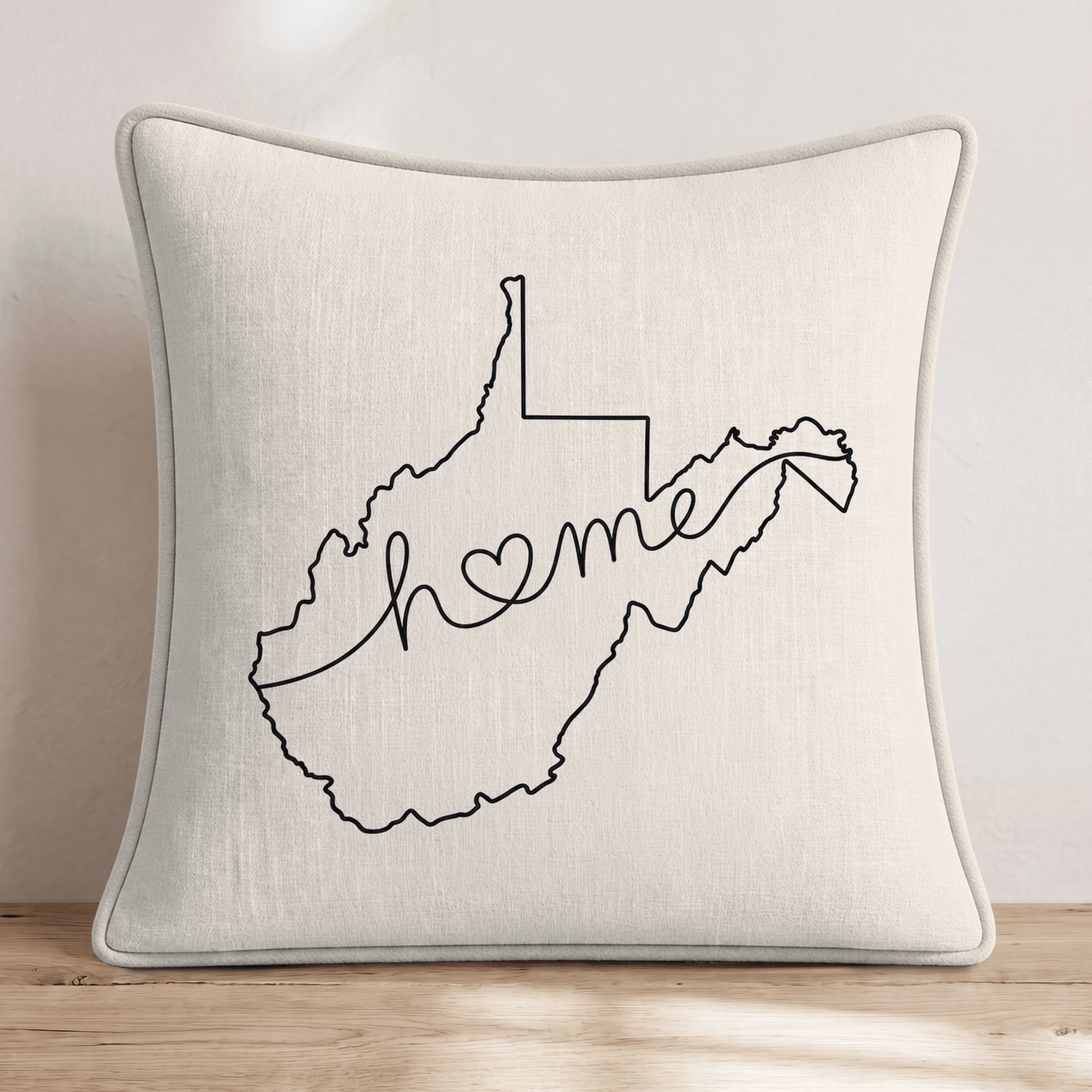 West Virgina Home Throw Pillow - Hillcroft Home