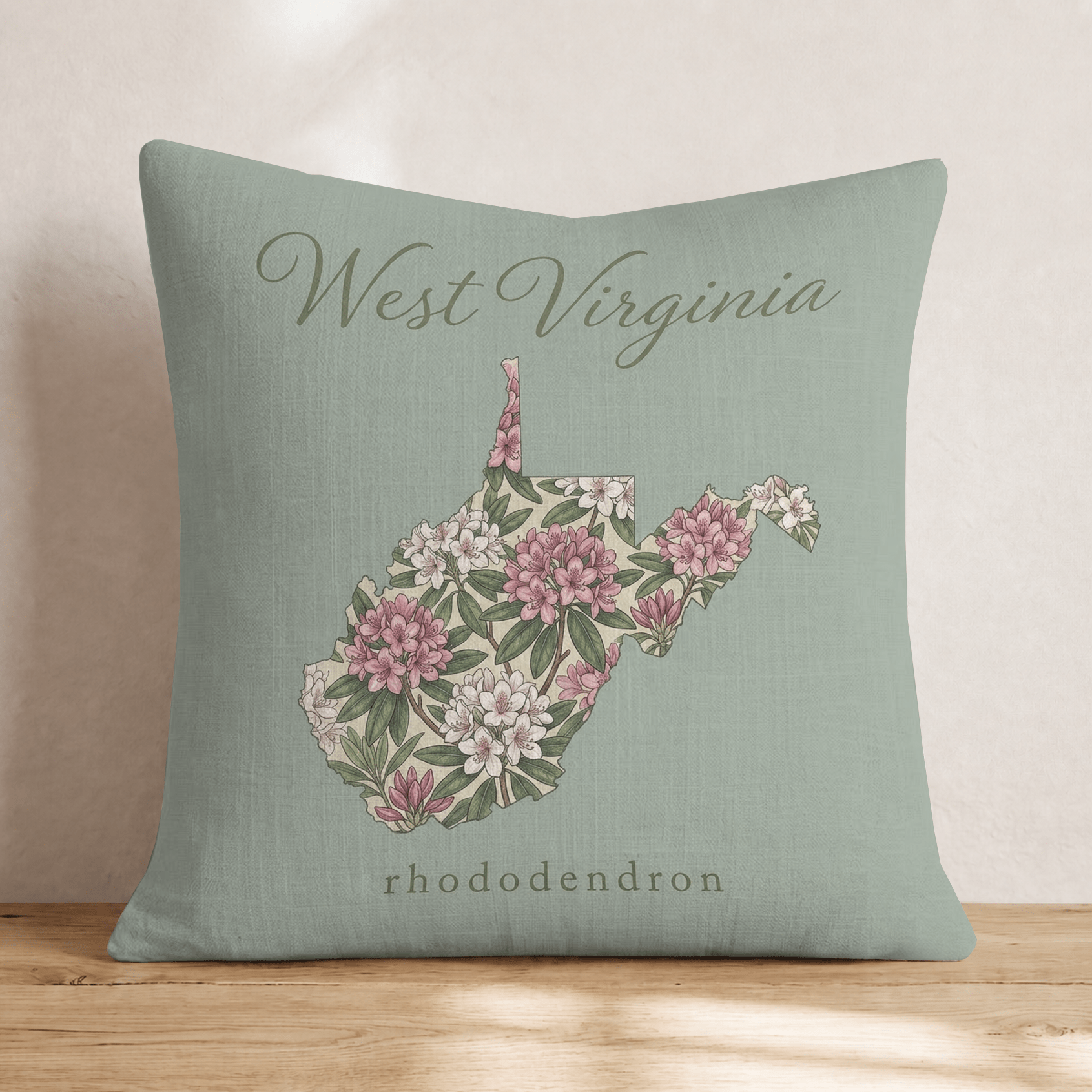West Virgina State Flower Throw Pillow - Hillcroft Home