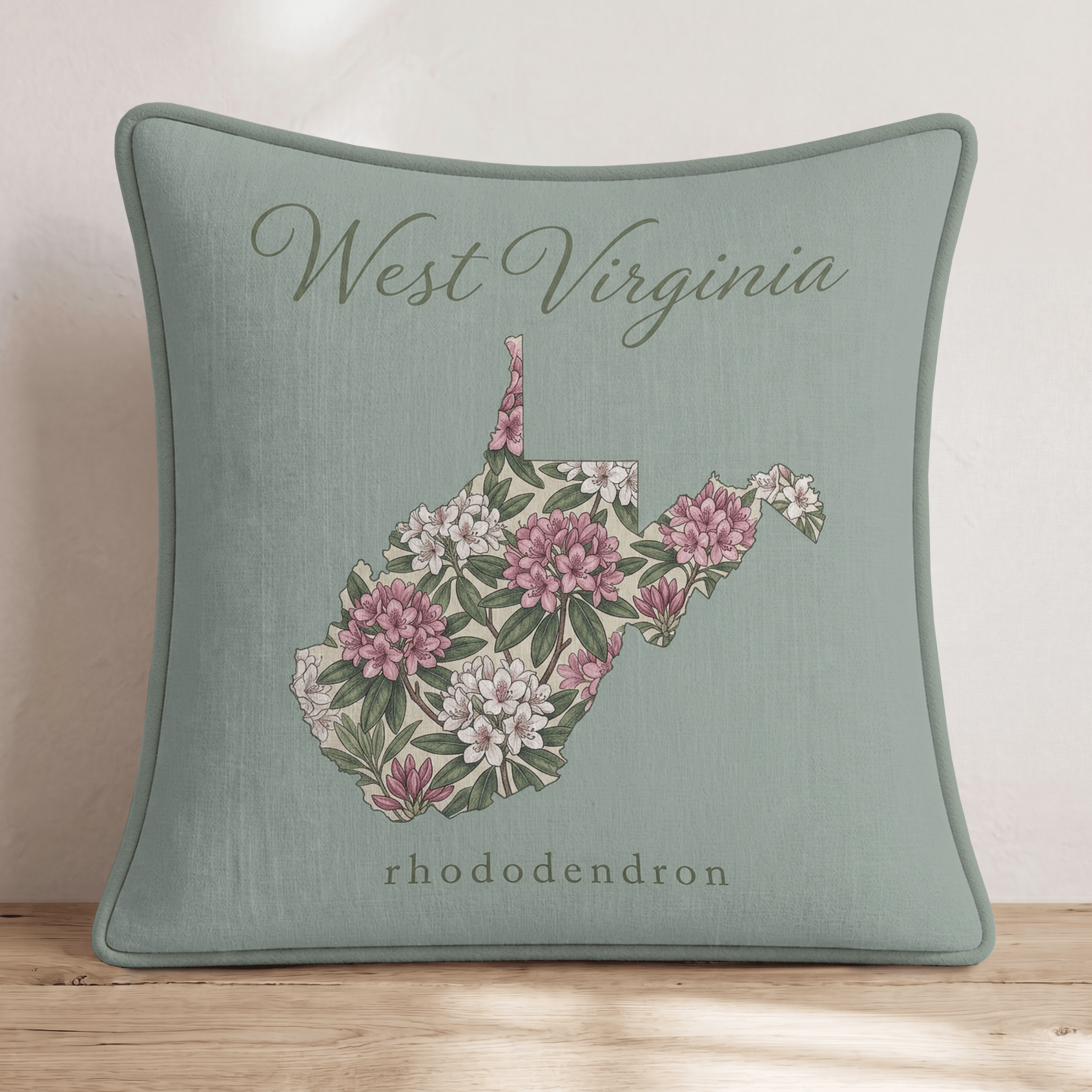 West Virgina State Flower Throw Pillow - Hillcroft Home