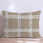 Wheat Plaid Throw Pillow - Hillcroft Home