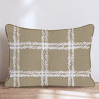 Wheat Plaid Throw Pillow - Hillcroft Home