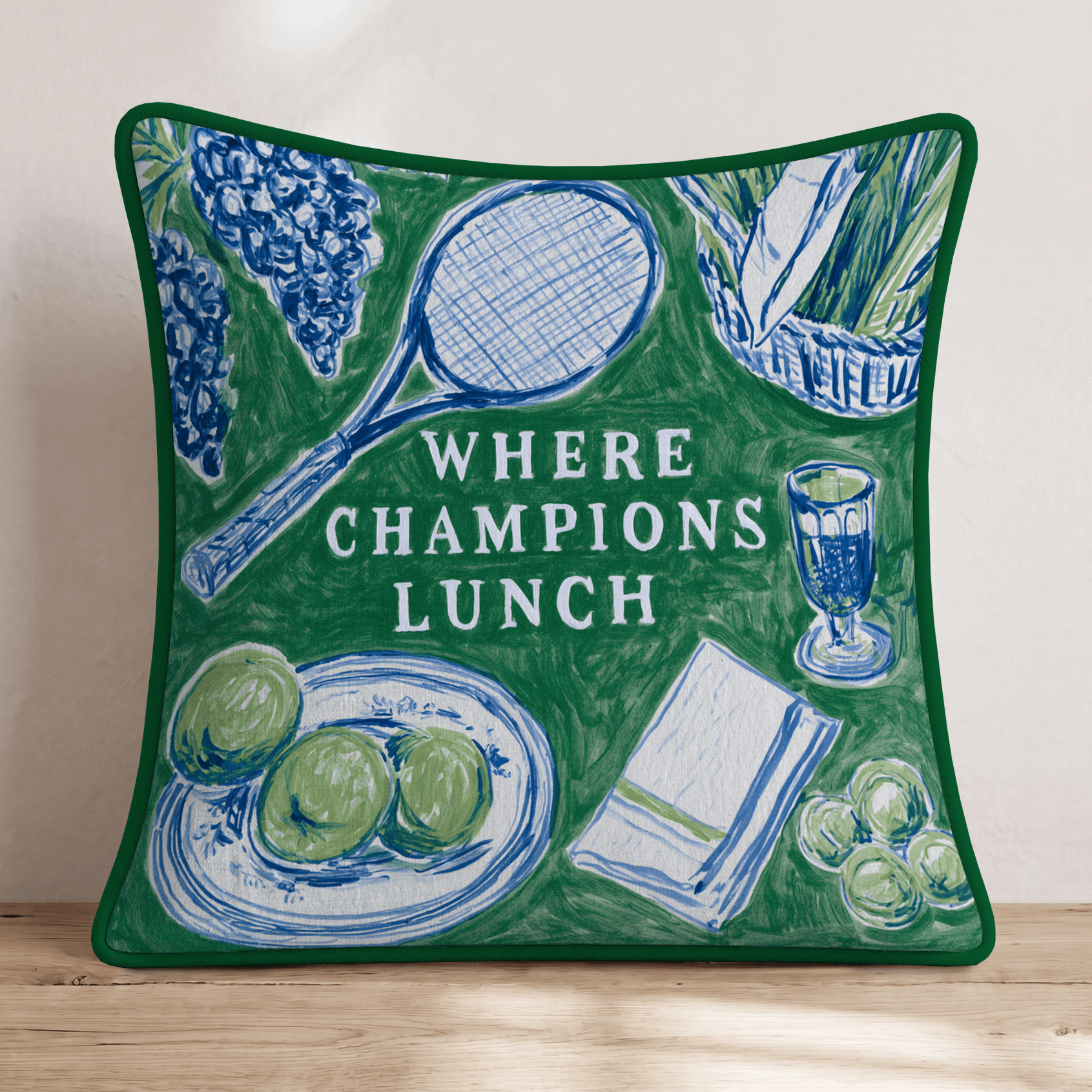 Where Champions Lunch Throw Pillow - Hillcroft Home