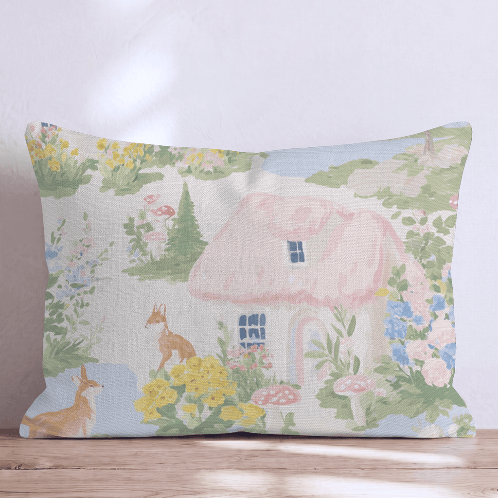 Whimsical Cottage Throw Pillow - Hillcroft Home