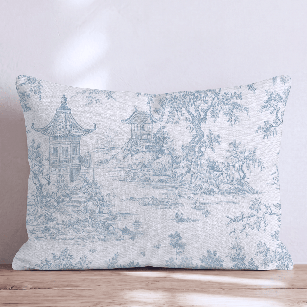Whimsical Garden Toile Throw Pillow - Hillcroft Home