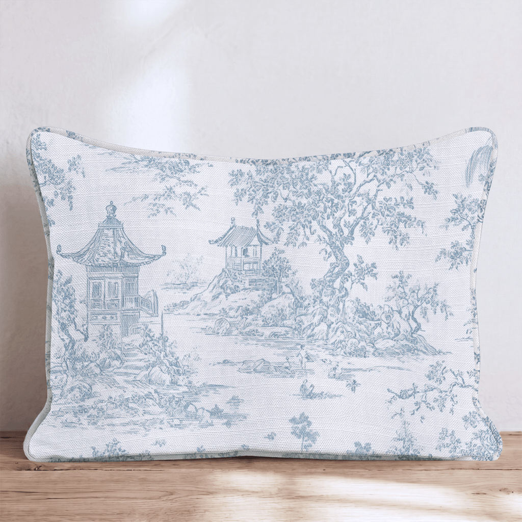 Whimsical Garden Toile Throw Pillow - Hillcroft Home