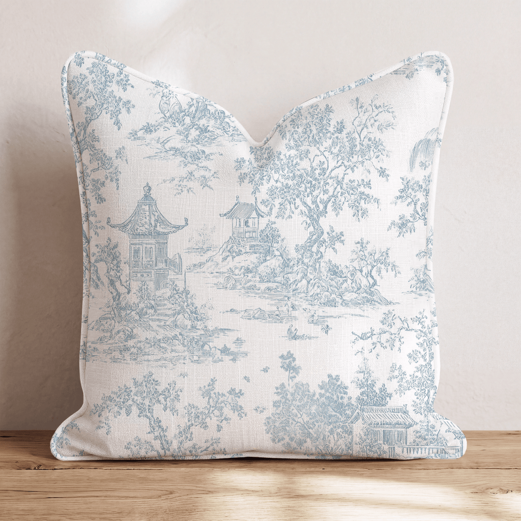 Whimsical Garden Toile Throw Pillow - Hillcroft Home
