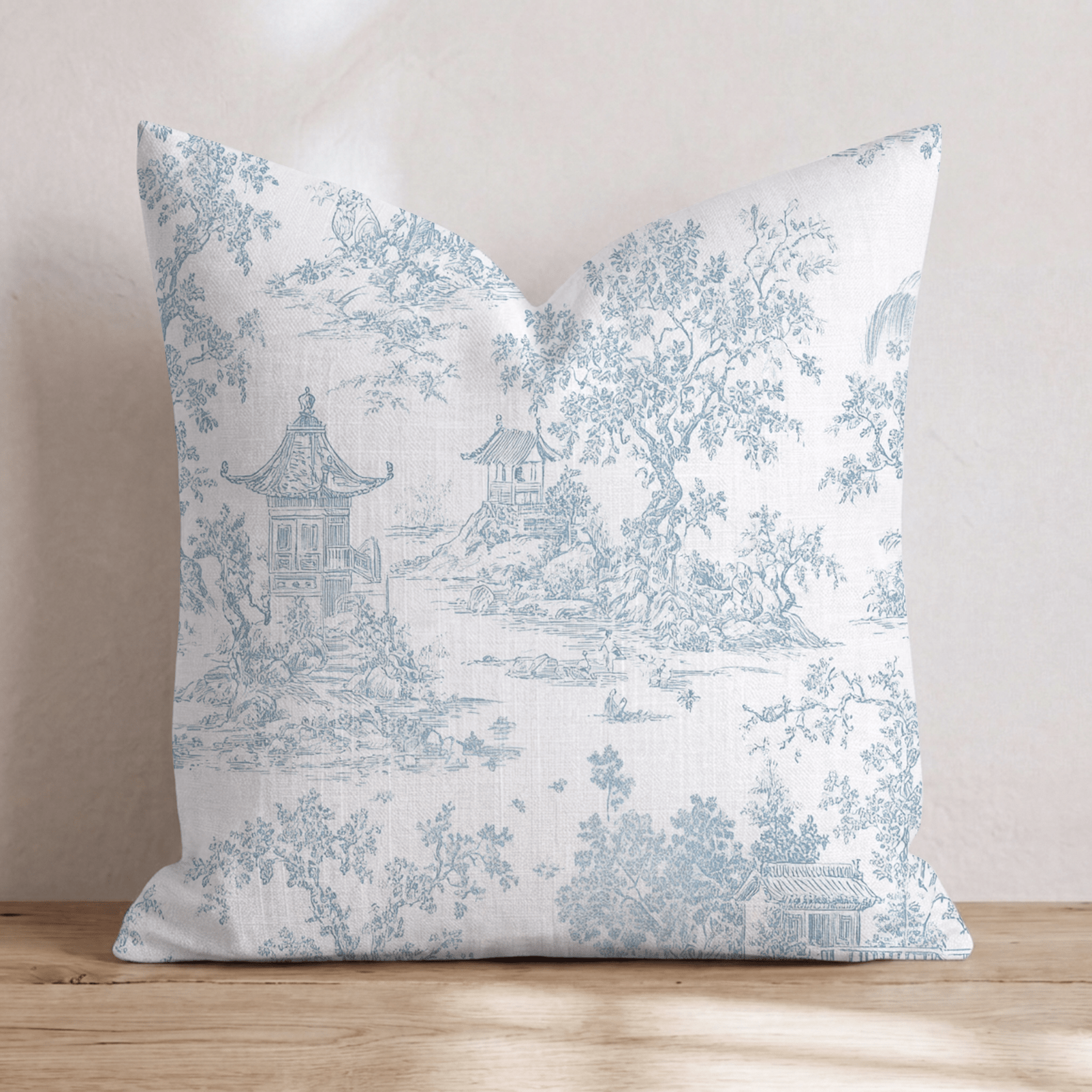 Whimsical Garden Toile Throw Pillow - Hillcroft Home