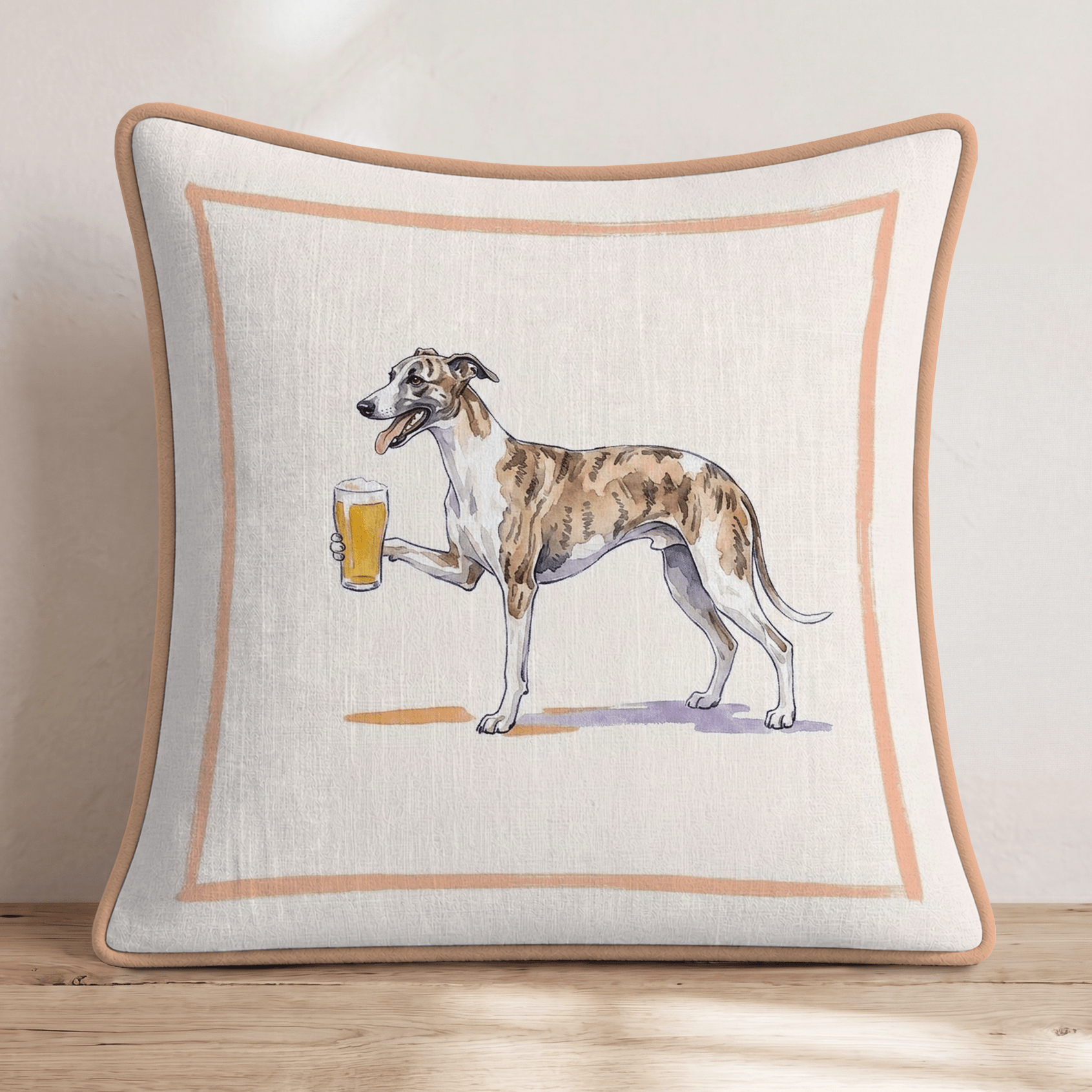 Whippet Lager Throw Pillow - Hillcroft Home