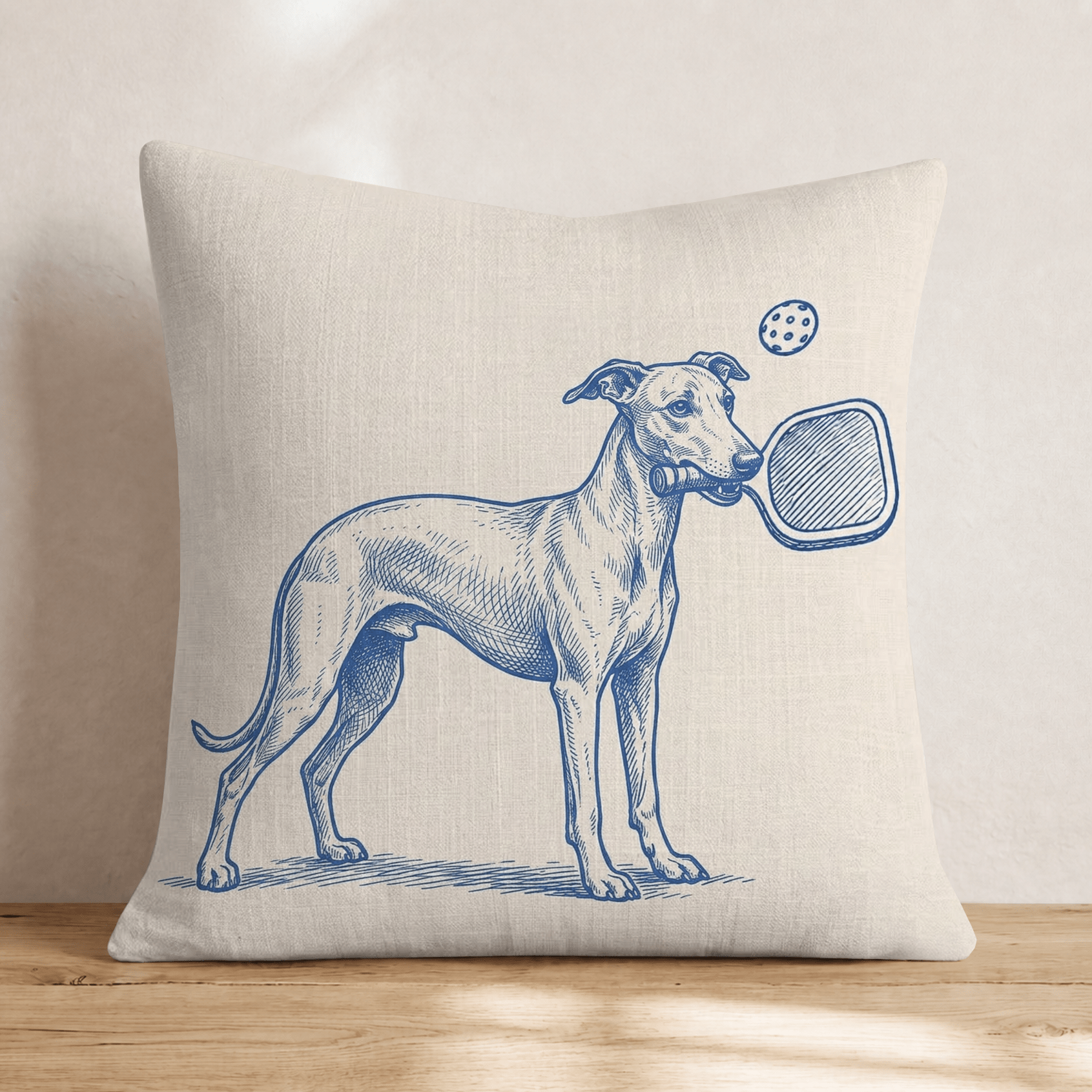 Whippet Pickleball Throw Pillow - Hillcroft Home