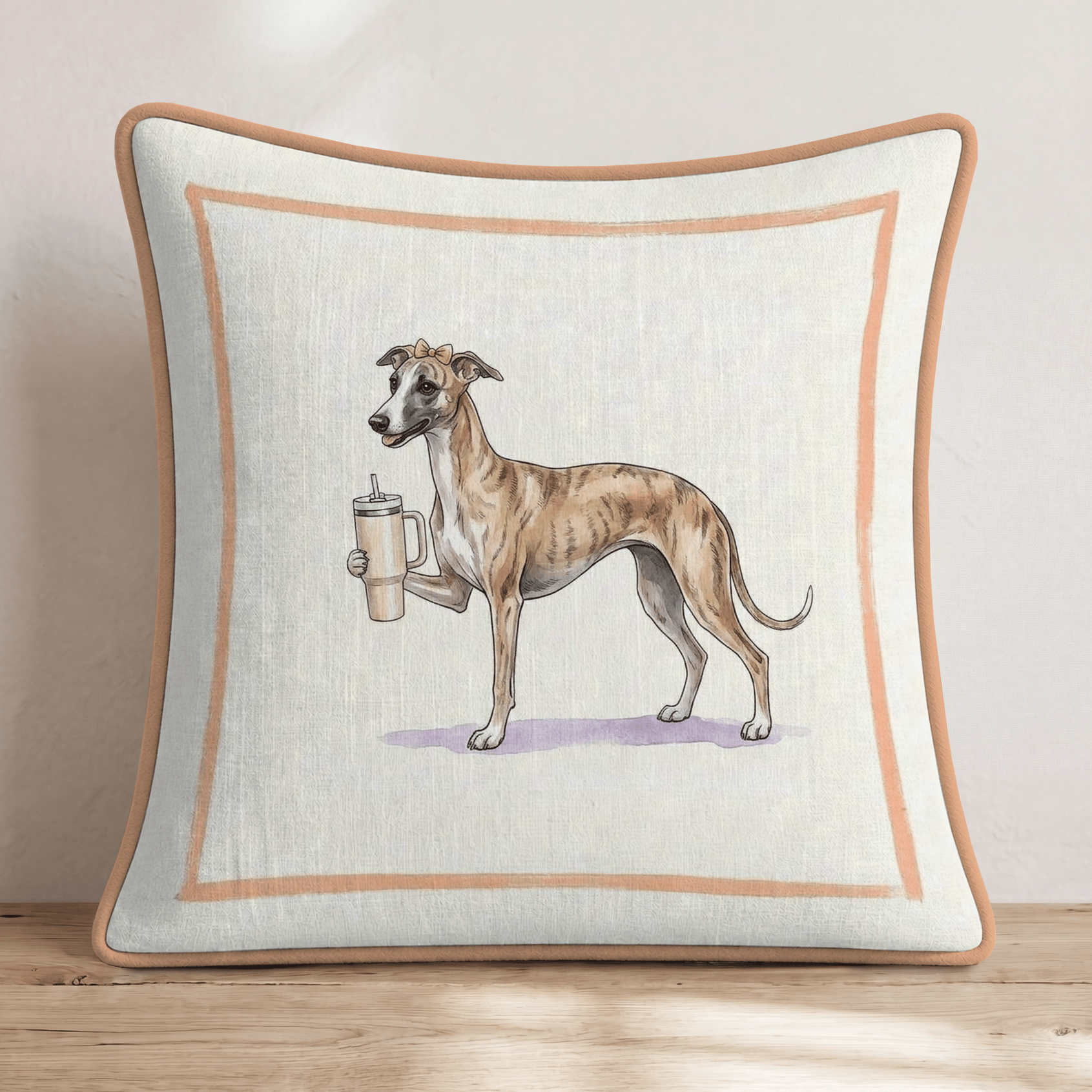 Whippet Tumbler Throw Pillow - Hillcroft Home