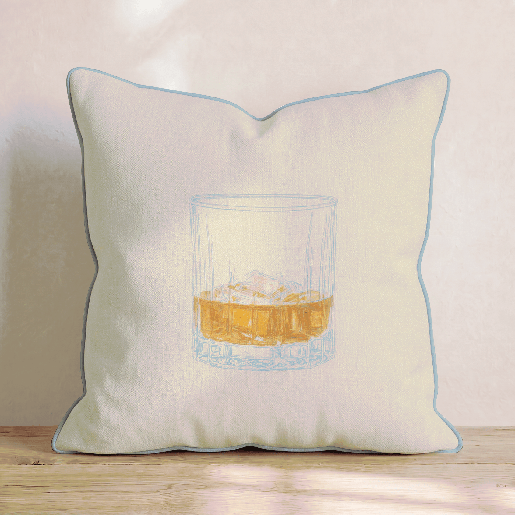 Whiskey on the Rocks Throw Pillow - Hillcroft Home
