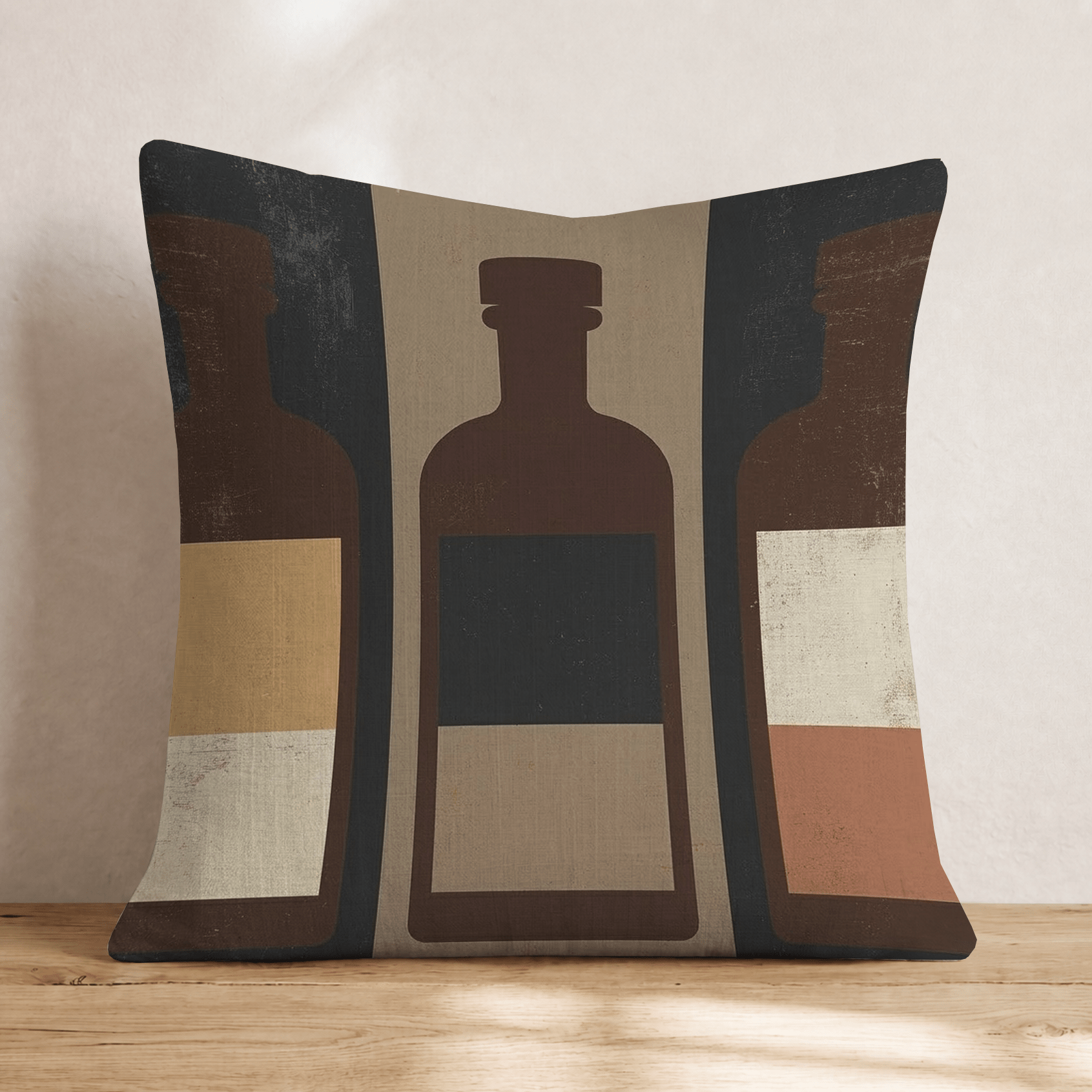 Whiskey Triptych Throw Pillow - Hillcroft Home