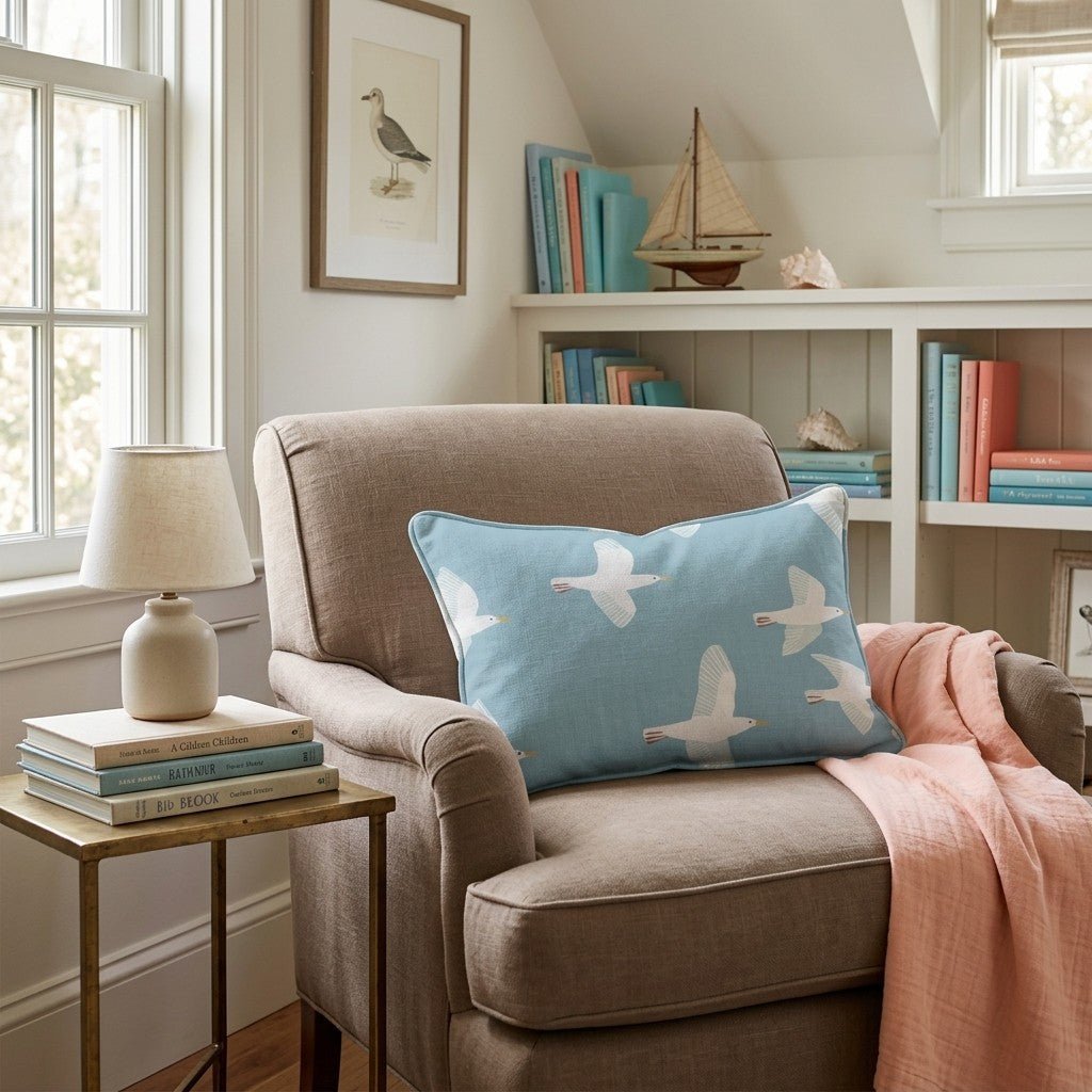 White Bird Scatter Throw Pillow - Hillcroft Home
