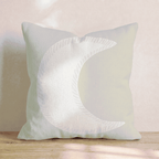 White Crescent Sage Throw Pillow - Hillcroft Home