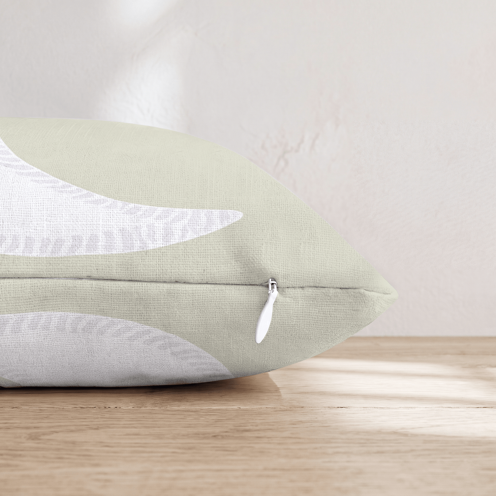 White Crescent Sage Throw Pillow - Hillcroft Home