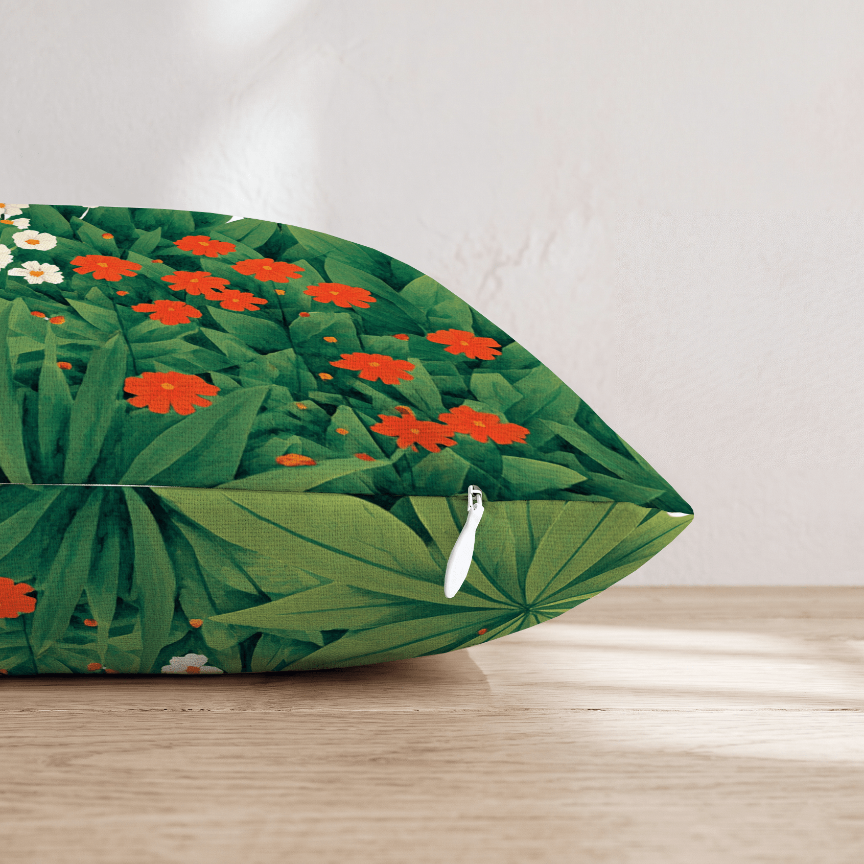 White Orange Garden Throw Pillow - Hillcroft Home