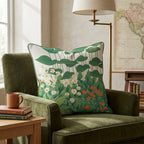 White Orange Garden Throw Pillow - Hillcroft Home