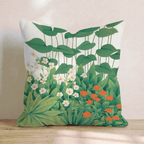 White Orange Garden Throw Pillow - Hillcroft Home