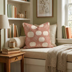 White Pumpkins on Rust Throw Pillow - Hillcroft Home