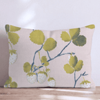 White Strawberry Throw Pillow - Hillcroft Home