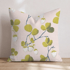 White Strawberry Throw Pillow - Hillcroft Home
