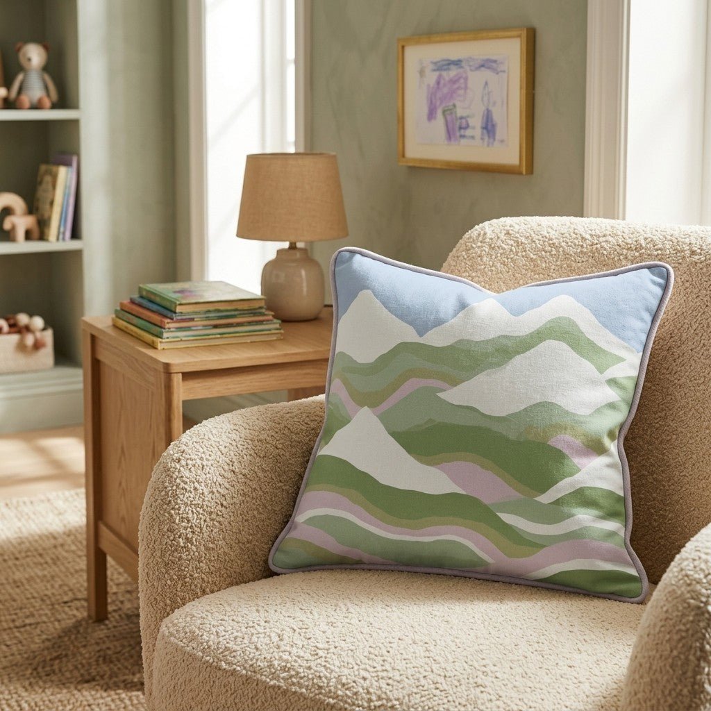 White Topped Peaks Throw Pillow - Hillcroft Home