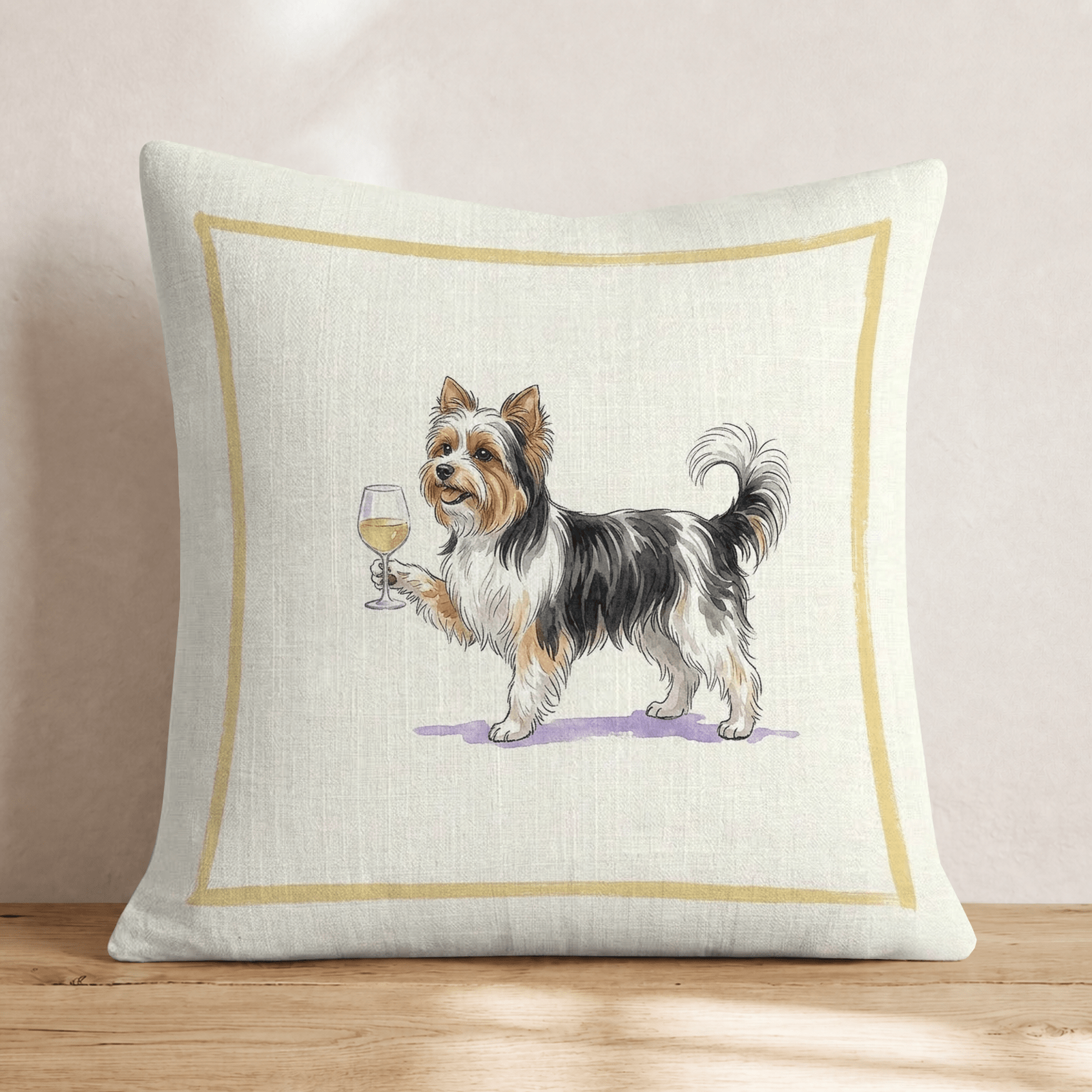 White Wine Biewer Throw Pillow - Hillcroft Home